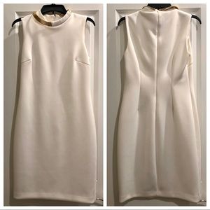 Calvin Klein White Knee Length Dress